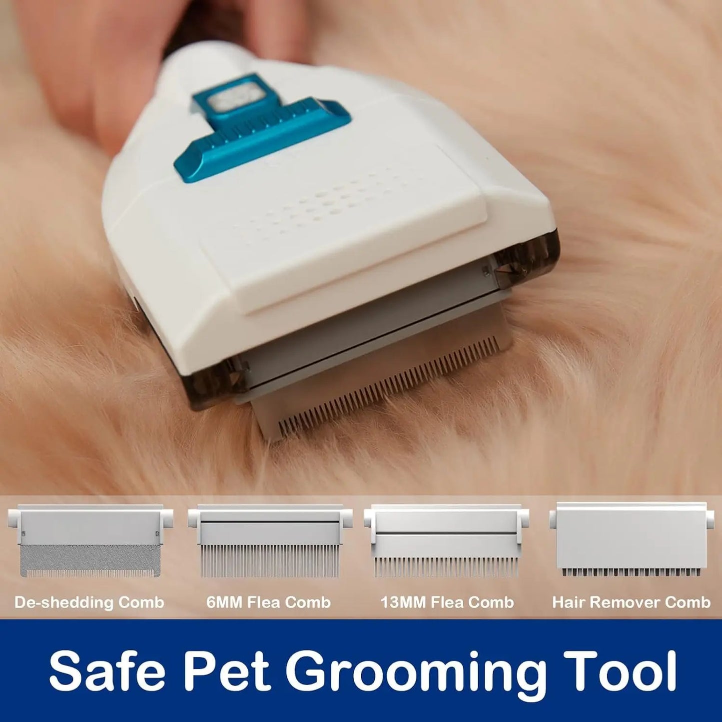 Pet Hair Vacuum With Dust Bin And Precision Grooming Tools