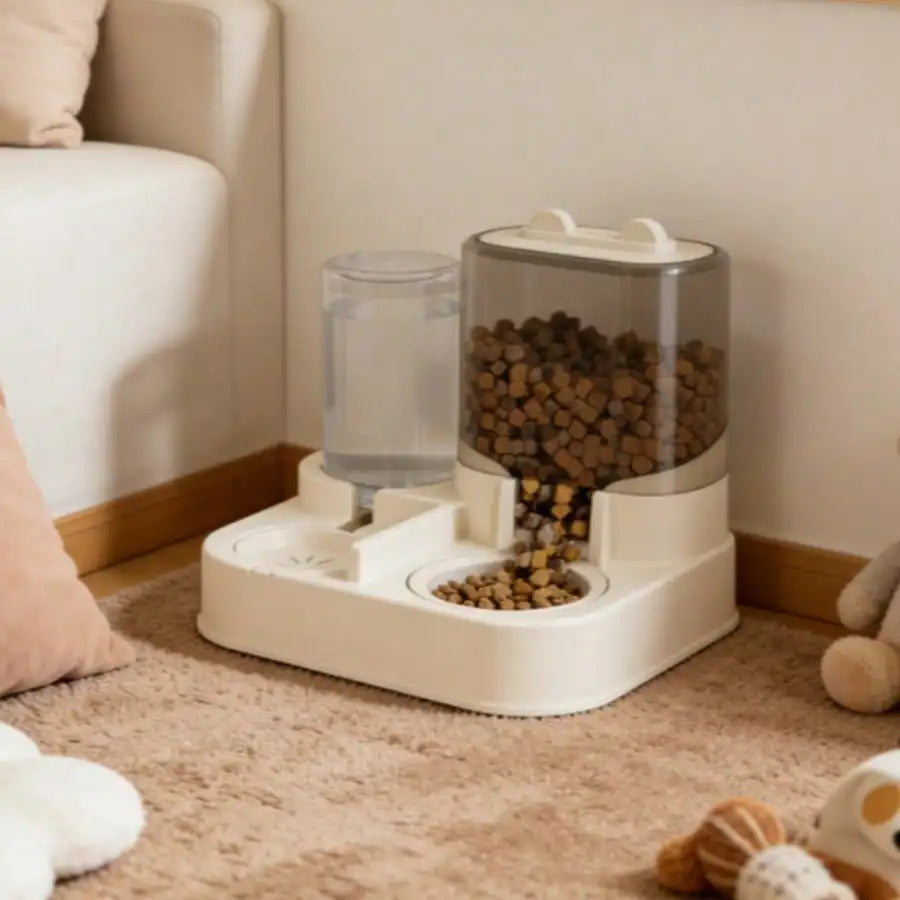 Automatic Pet Feeder and Waterer Gravity Dispenser for Cats