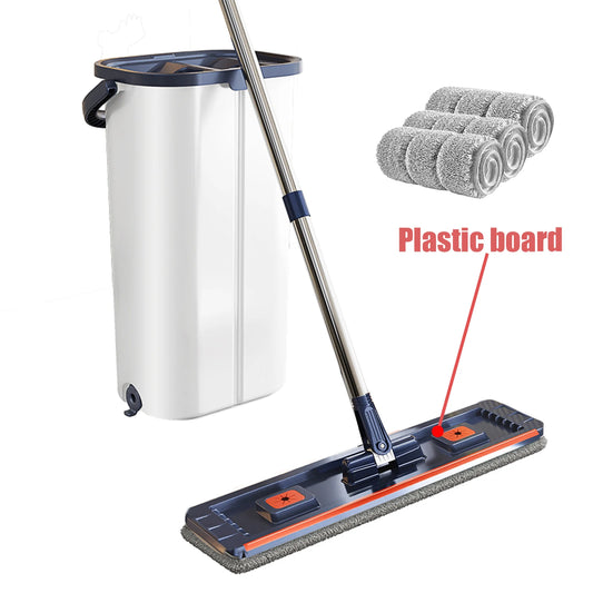 NONECN Microfiber Floor Cleaning Mop With Separate Dirty Water Bucket