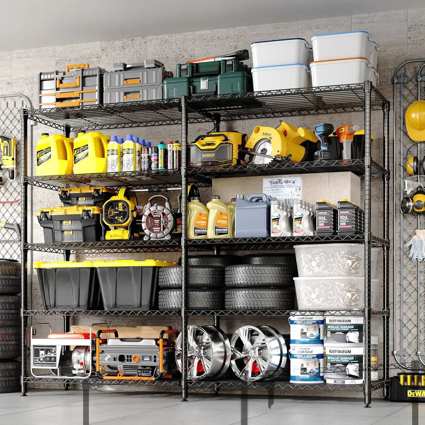 TWISTER.CK Heavy Duty 5 Tier Metal Shelving Unit Kitchen Garage