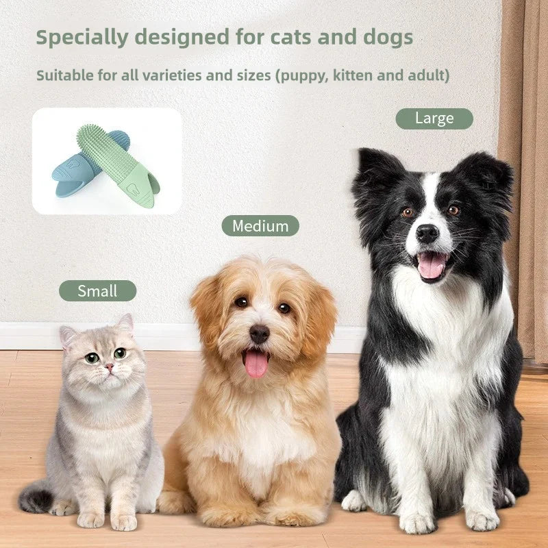 Dog Finger Toothbrush 360 Degree Cleaning Silicone Dental Care