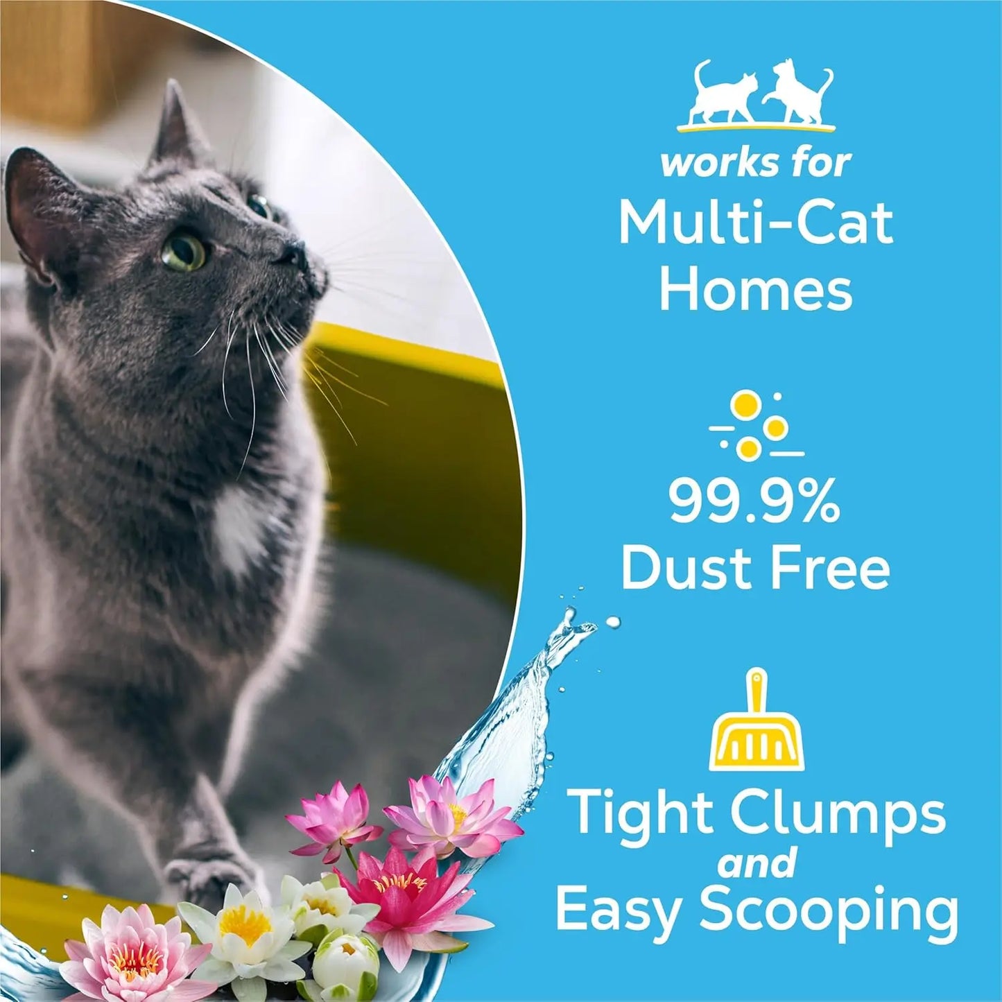 Multi Cat Clumping Litter For Superior Odor Control And Cleanup
