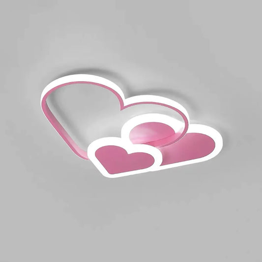 Heart-Shaped LED Ceiling Lamp with Remote Control 36W 3040LM 3000-6000K Adjustable Color Temperature for Bedroom Living Room