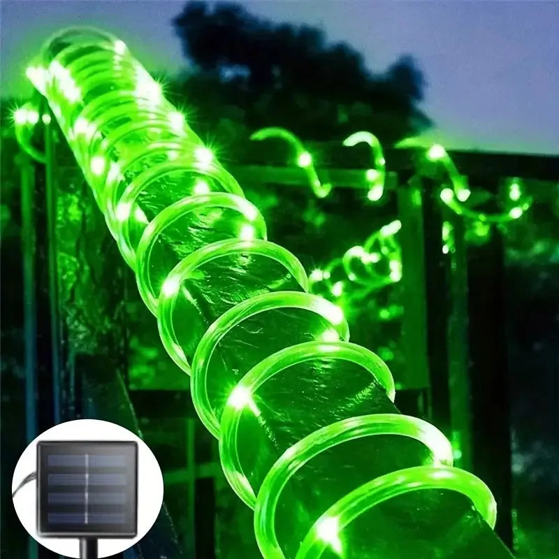 Solar Rope Lights Outdoor LED String For Garden Path Waterproof