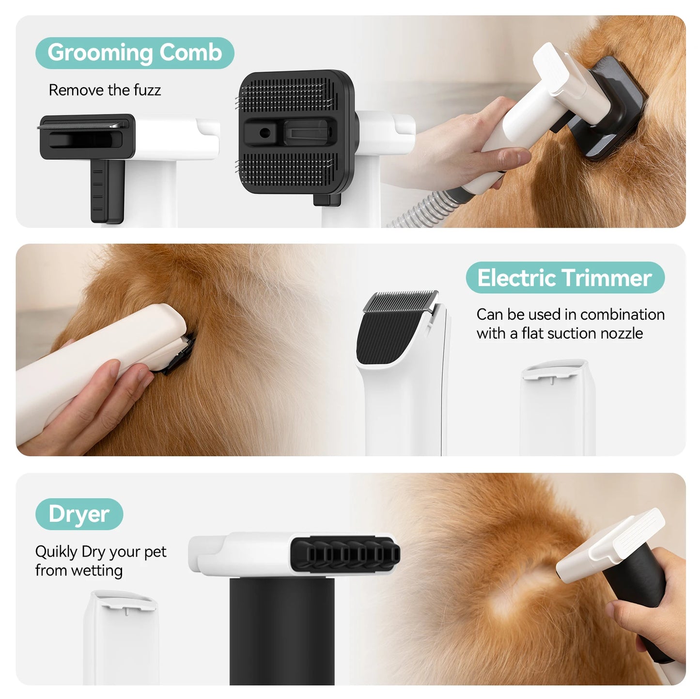 P1 Vacuum Cleaner and Pet Grooming Kit with Hair Dryer