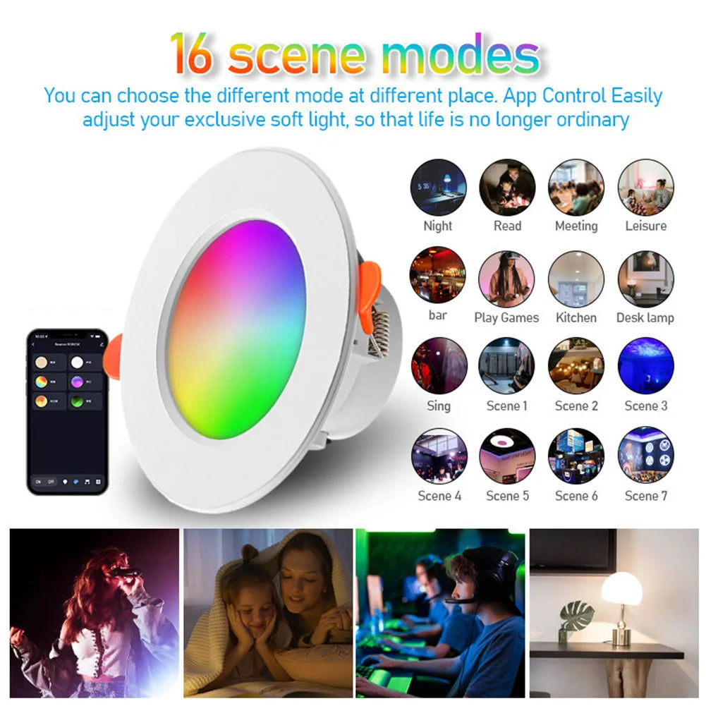 Alloet 10W Smart LED Downlight Bluetooth RGB with App Control