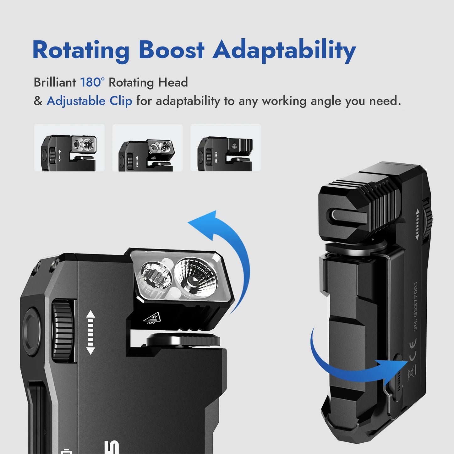 WUBEN G5 Rechargeable EDC Flashlight With Dual Light Sources