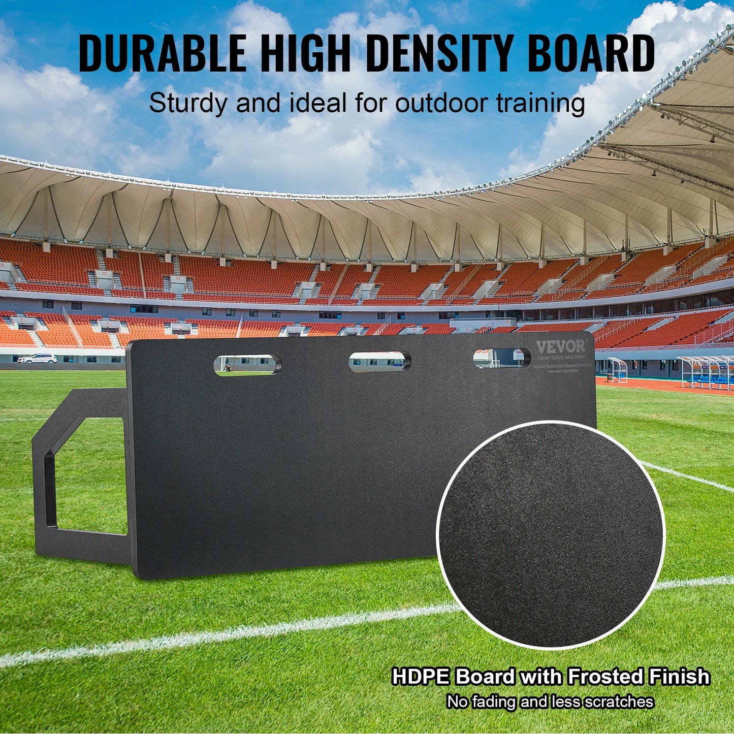 SucceBuy Portable Soccer Rebounder Board With 2 Angles HDPE Kickback
