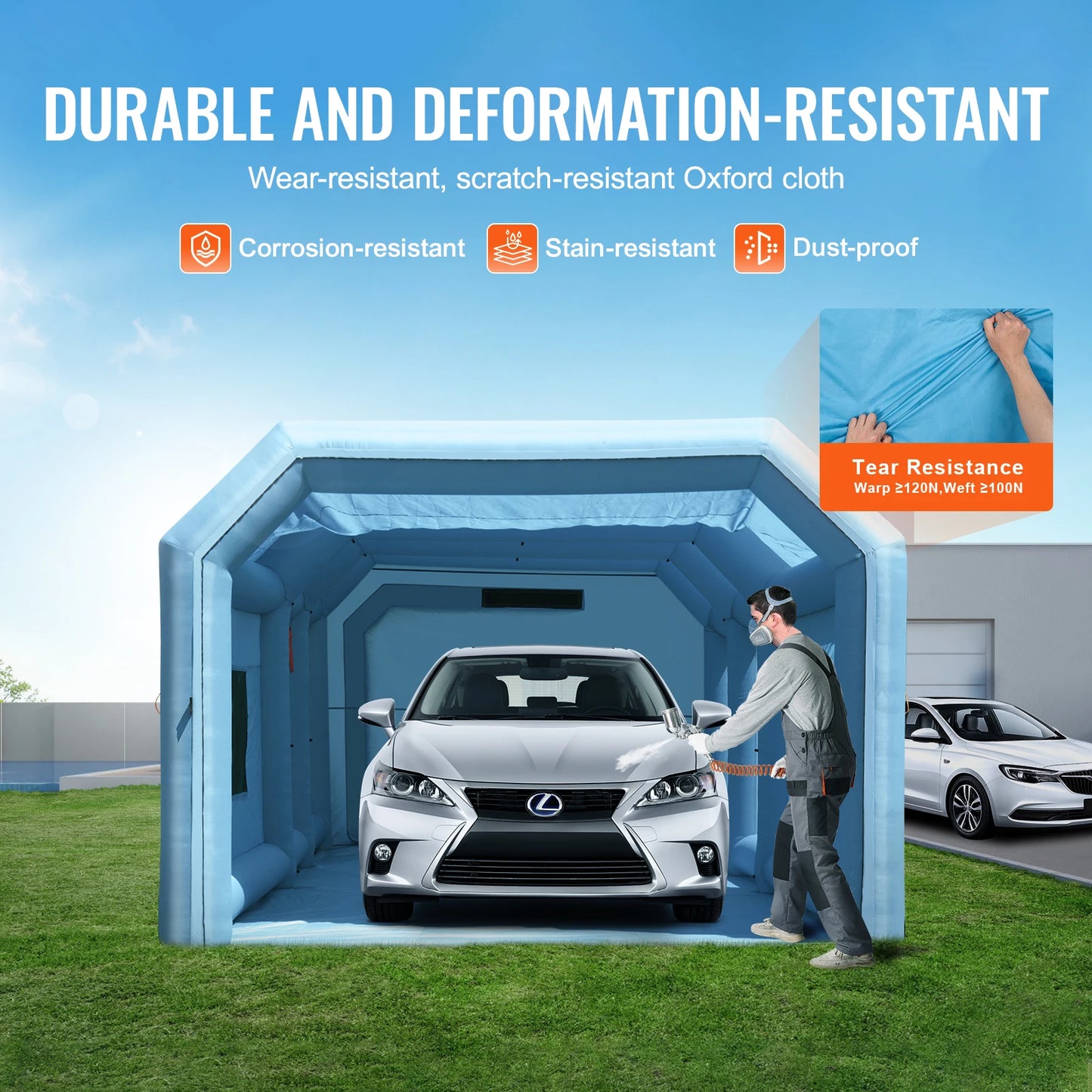 SucceBuy Inflatable Paint Booth With Powerful Blowers And Filter