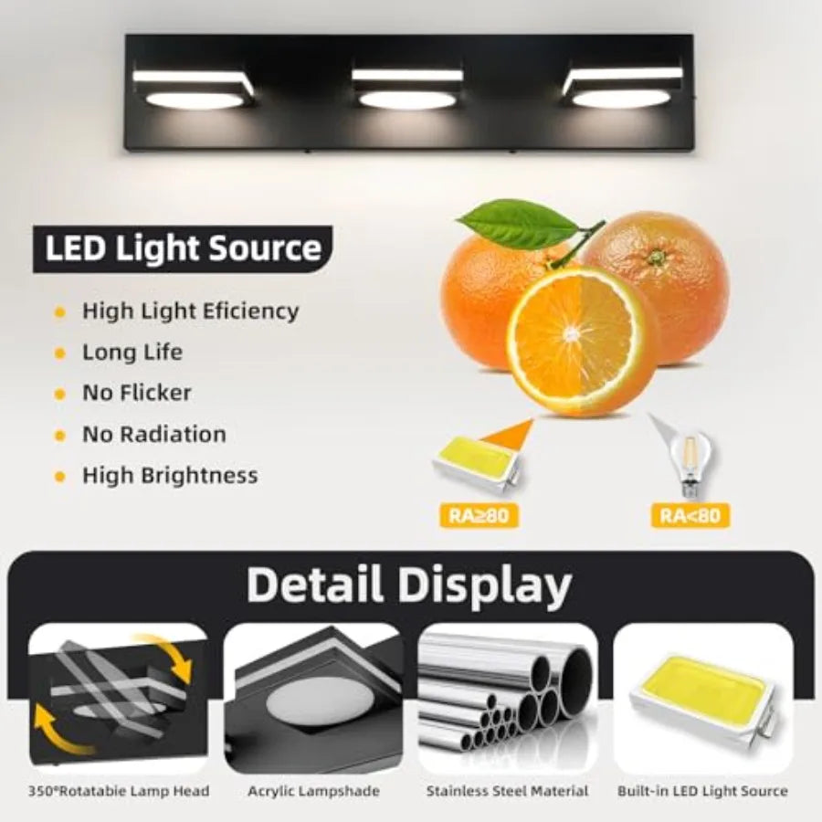 Vanity Light Modern LED Fixtures With Dimmer CCT Lighting