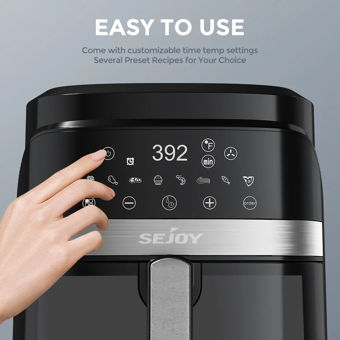 SEJOY 8-in-1 Air Fryer Oven Dehydrate Bake Keep Warm