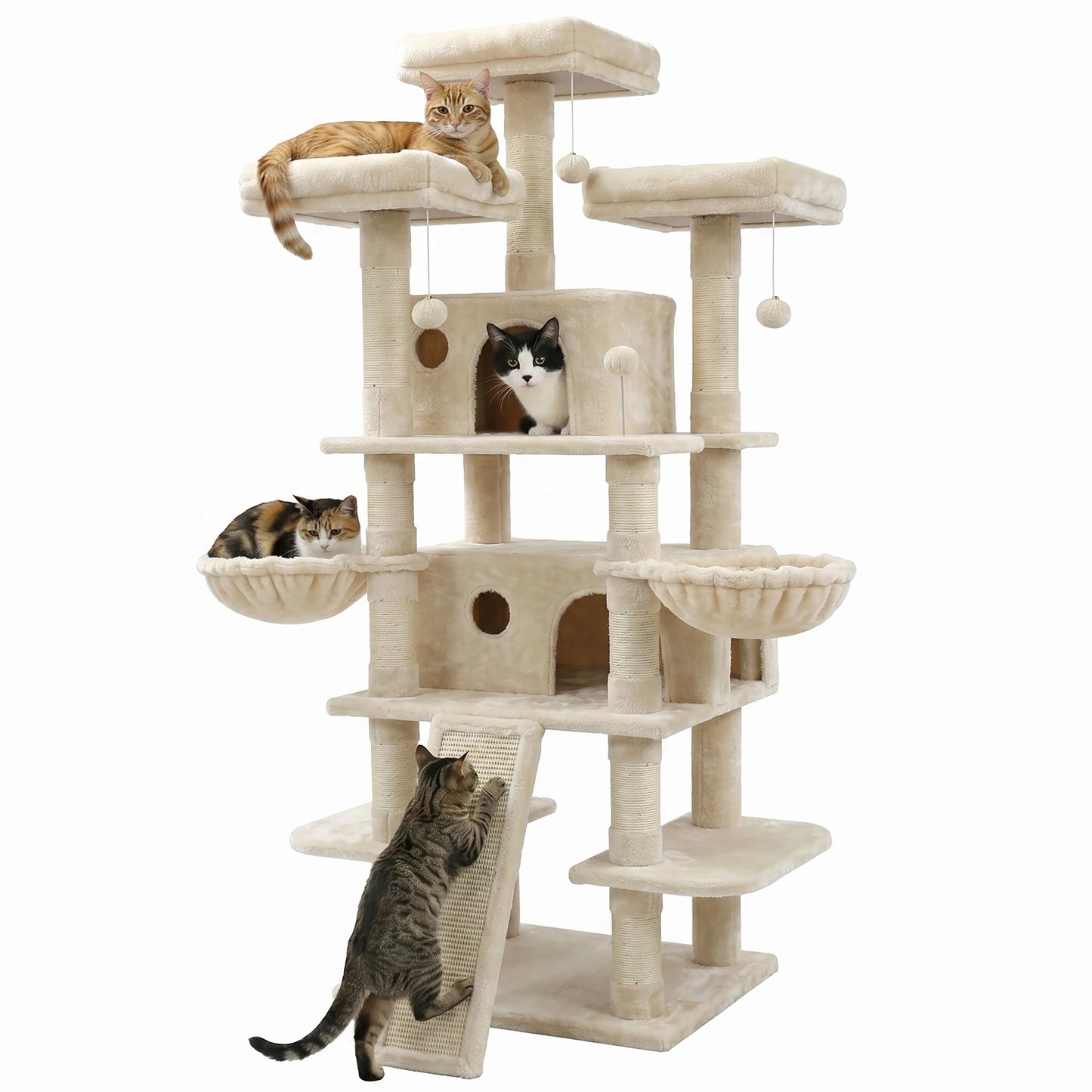 Cat Tree Tower Indoor Activity Center With Condos And Perches