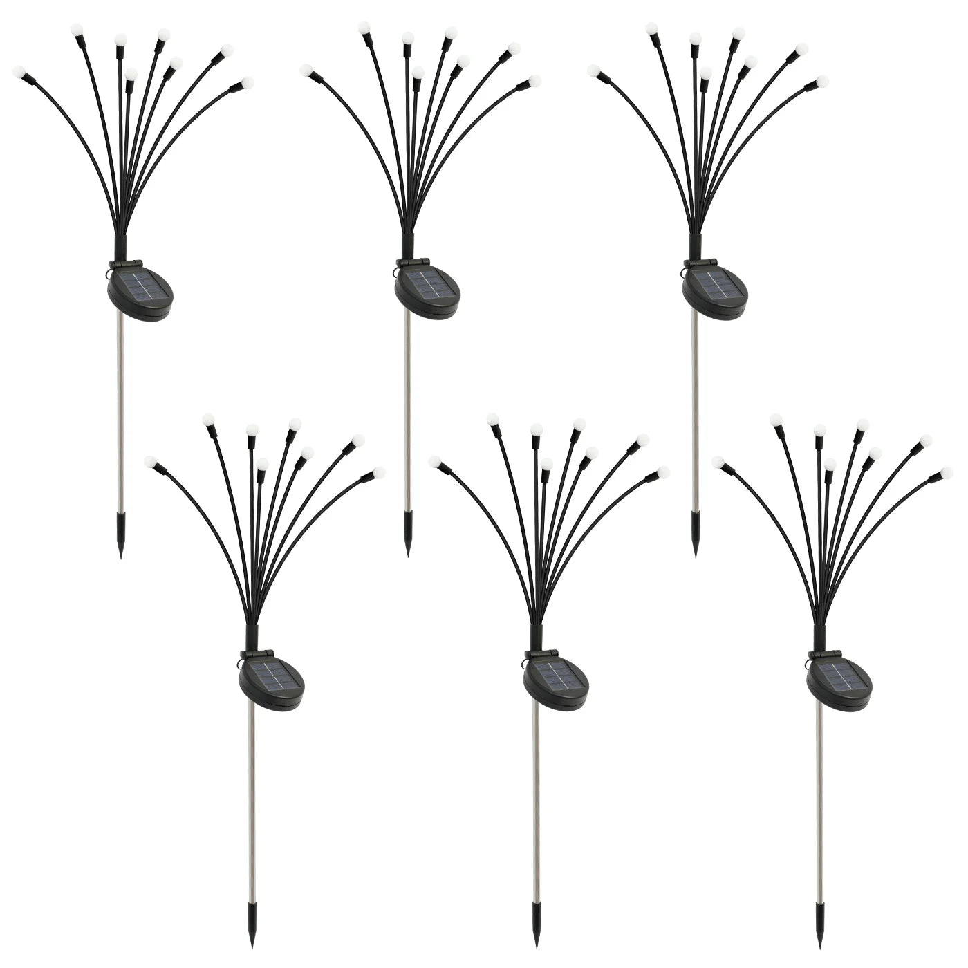 8-Head Solar Firefly Lights LED Outdoor Garden Pathway Decor