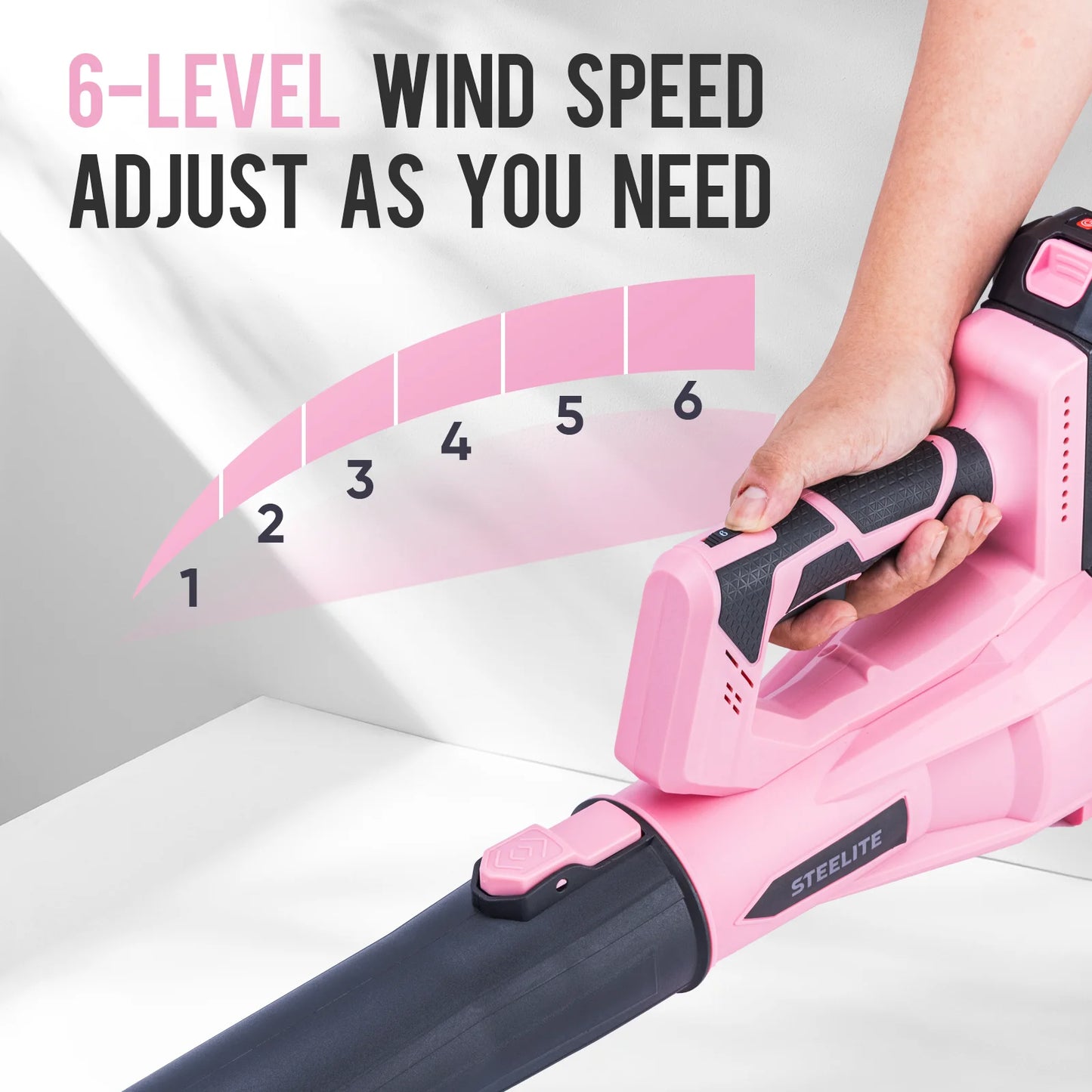 Deli 21V Cordless Leaf Blower With 2x2.0Ah Batteries And Charger