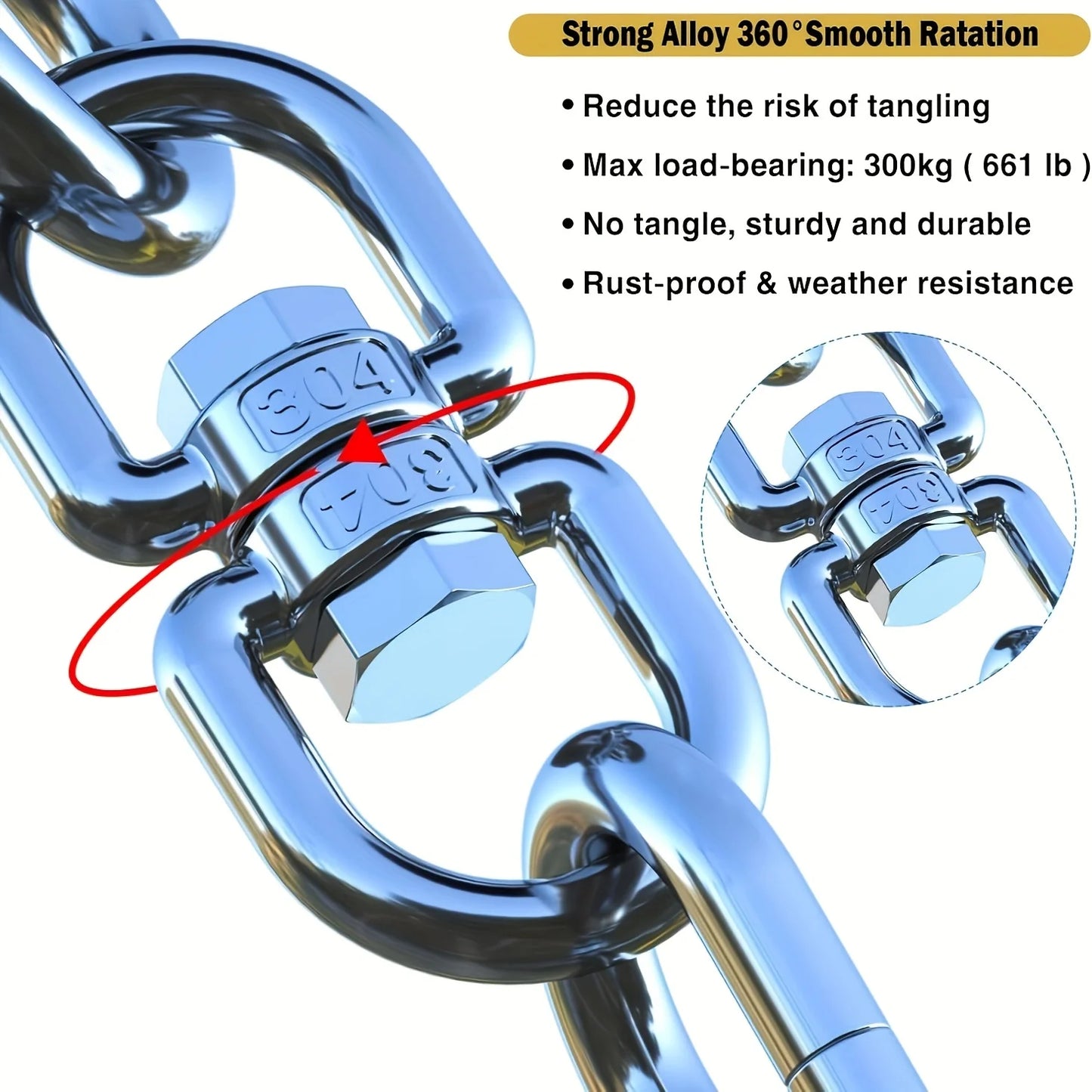 Dog Tie Out Cable And Stake With 360 Degree Swivel