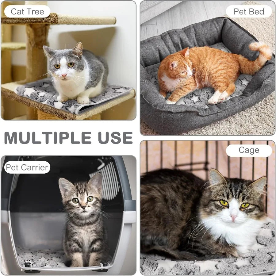2 Pack Self Warming Thermal Pet Bed Mat Indoor Cats