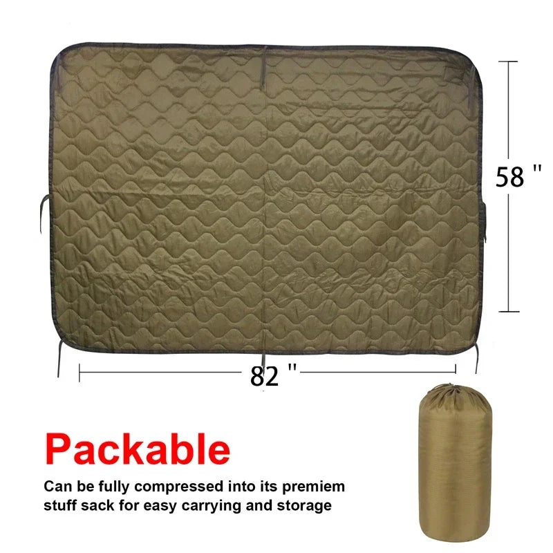 NONE Tactical Army Poncho Liner Woobie for Camping and Hunting