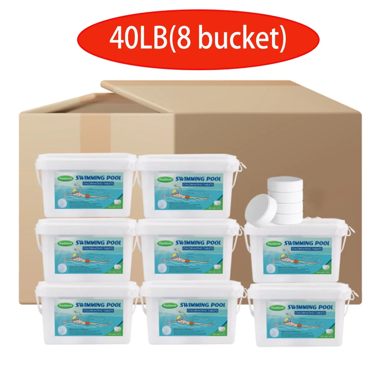 Stabilized Pool Chlorine Tablets for Pools and Spas