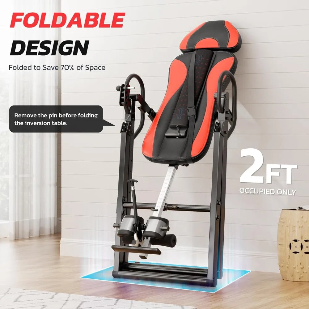 Inversion Table With Massage And Heat Remote Control
