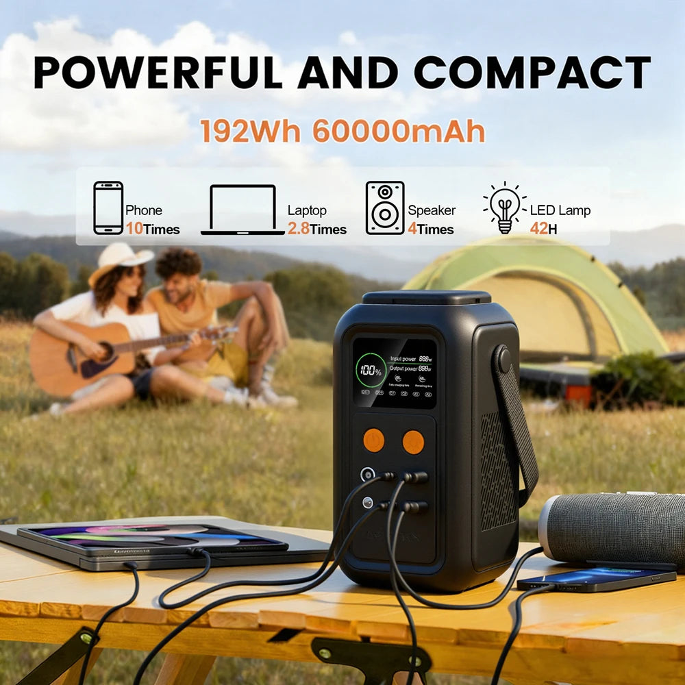 CTOLITY 200W Portable Power Station 192Wh Lifepo4 Battery