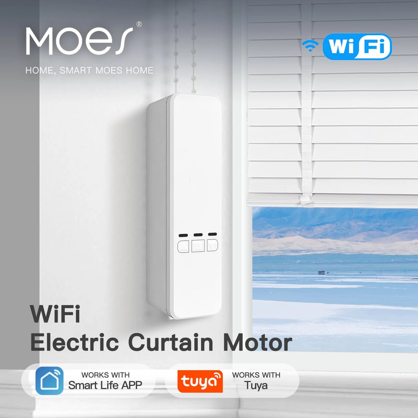 MOES Tuya WiFi Smart Motor for Chain Roller Blinds Kit