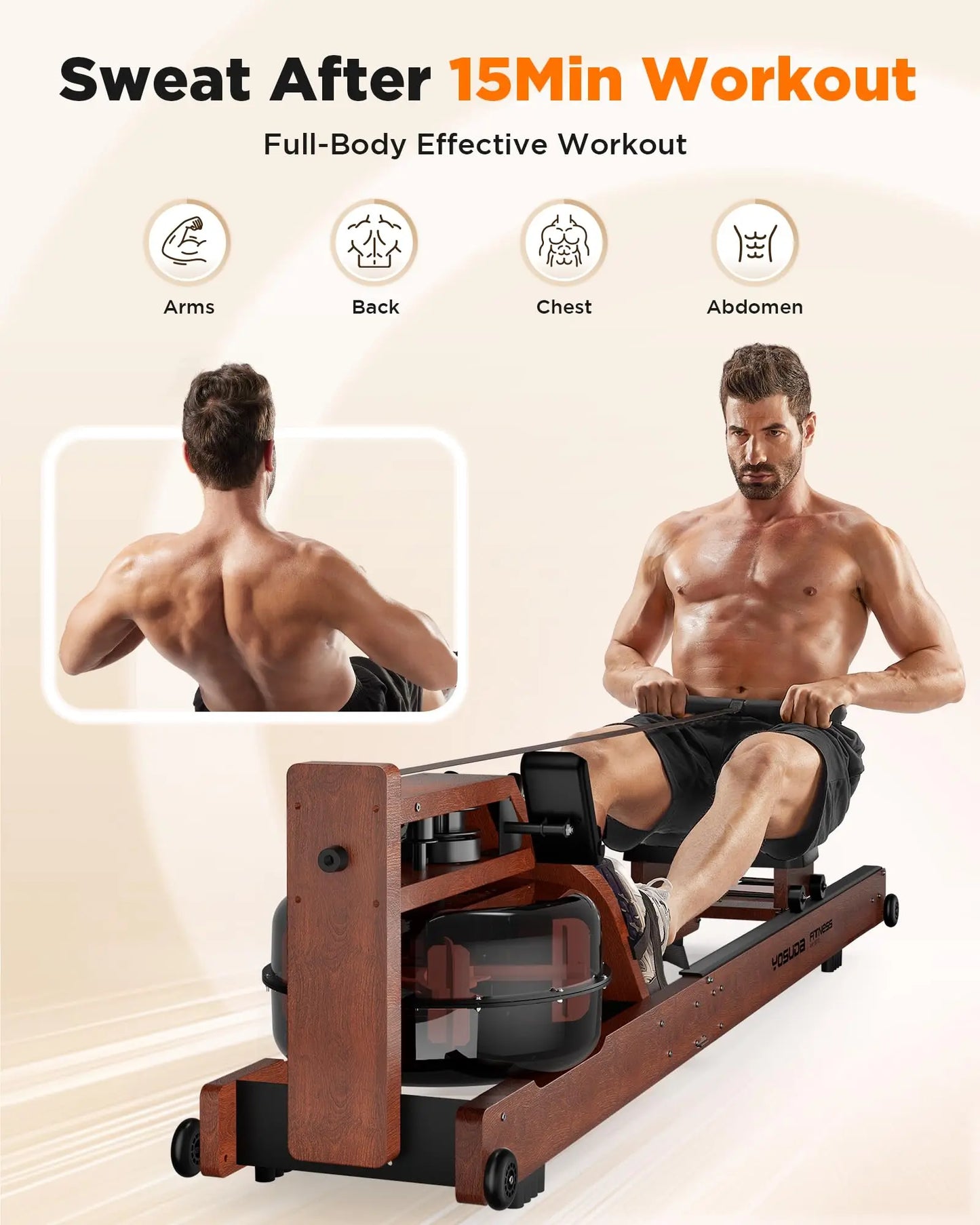 YOSUDA Water Rowing Machine for Home Use