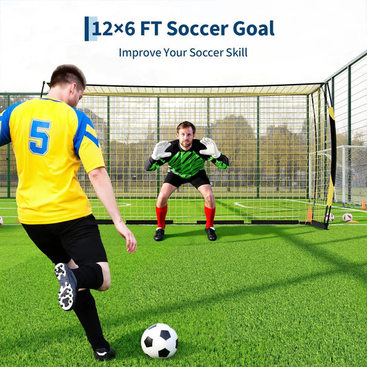 HiMISS Heavy Duty Foldable Soccer Goal With Metal Frame Bag