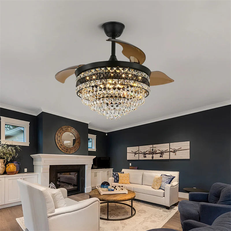 GreeLustr Modern Intelligent Ceiling Fan Light With App Remote
