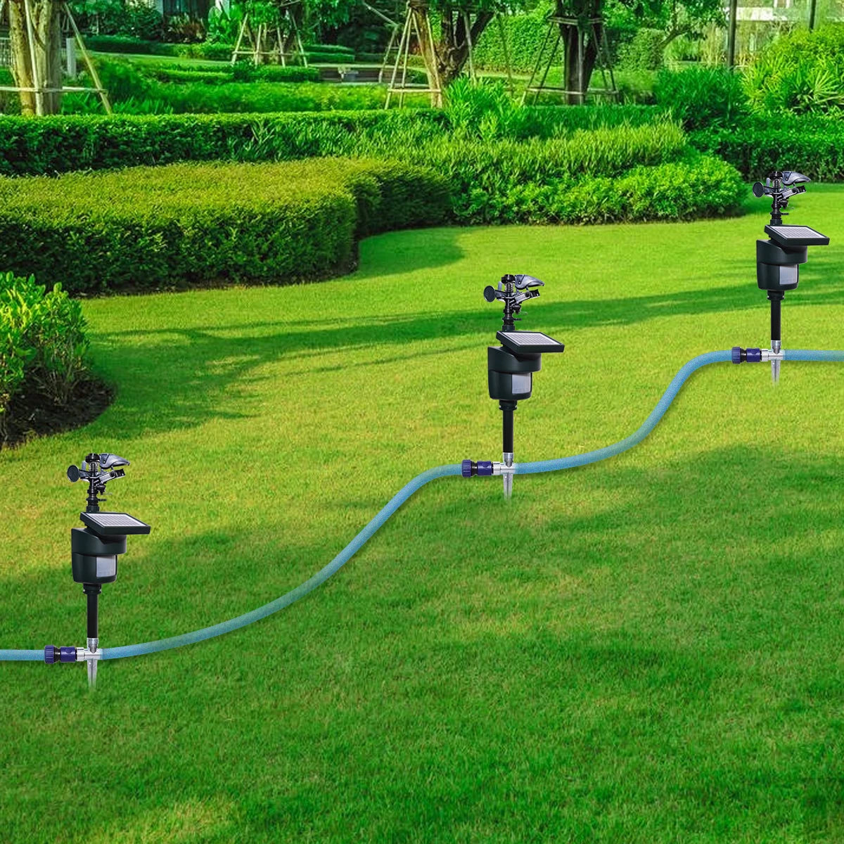 Yardeen Motion Activated Solar Sprinkler Deterrent For Birds And Cats