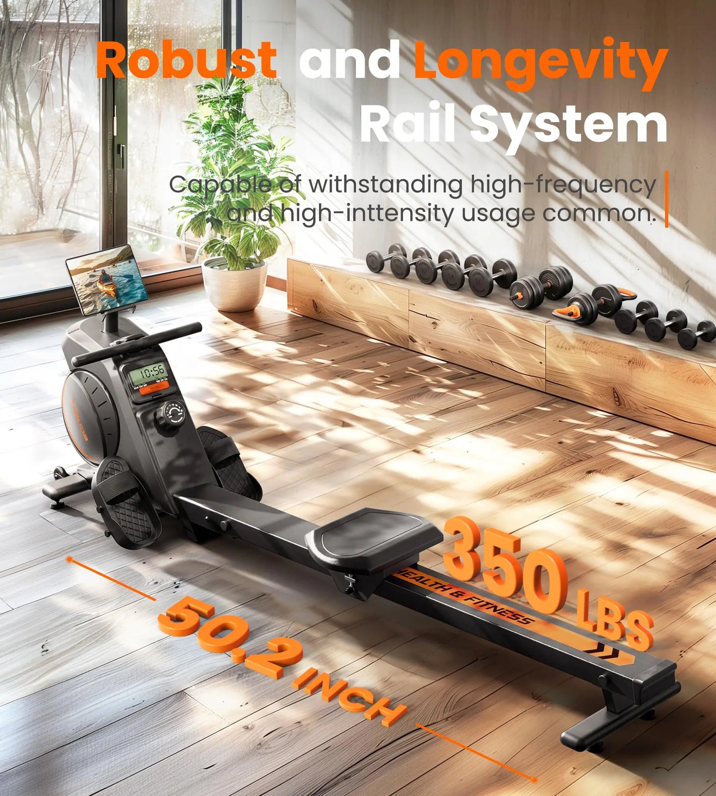 YOSUDA Magnetic Rowing Machine For Home With Bluetooth App