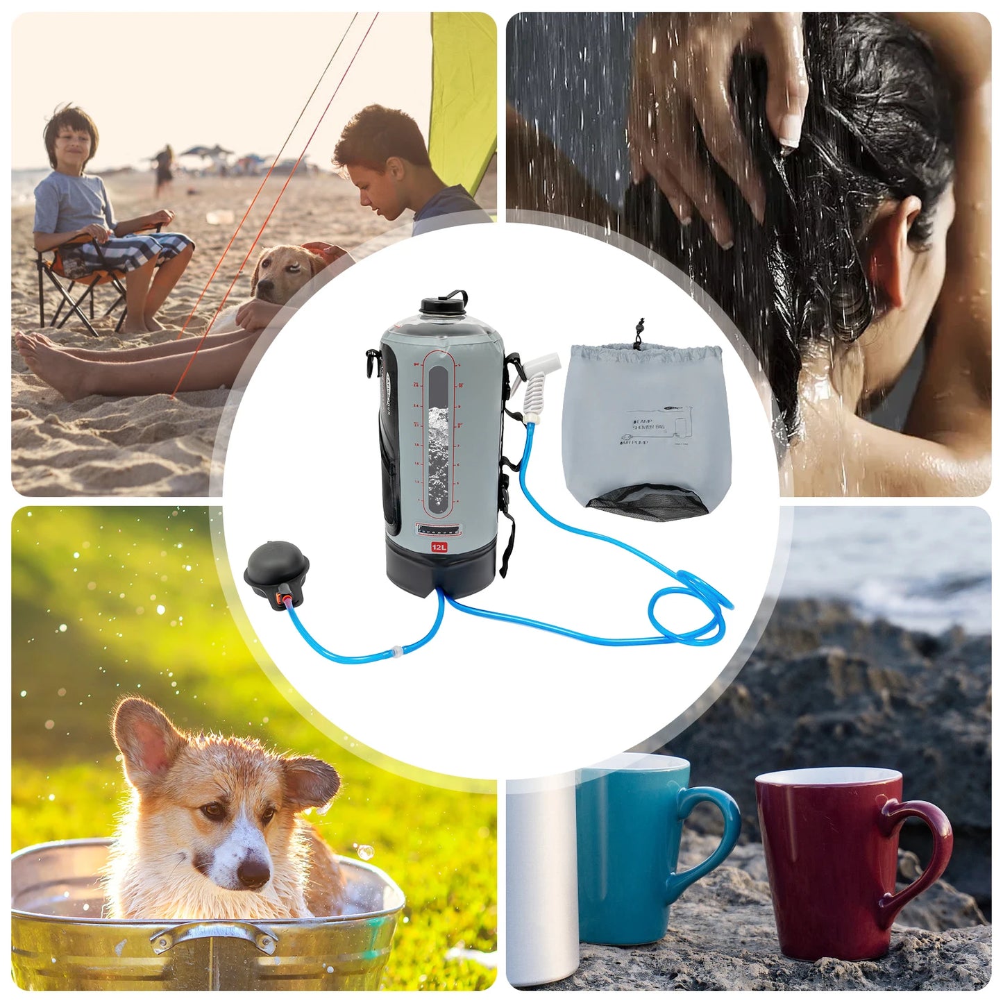 Bymaocar Portable Camping Shower Bag Outdoors Adventure