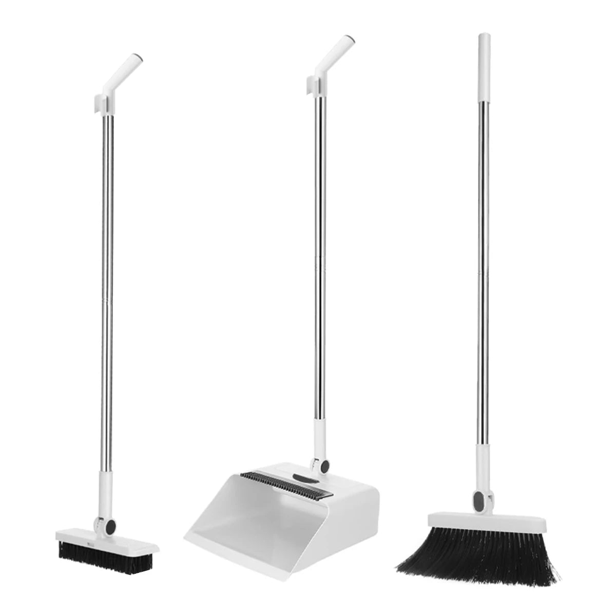 3in1 Broom Dustpan Set For Home Office School Dorm