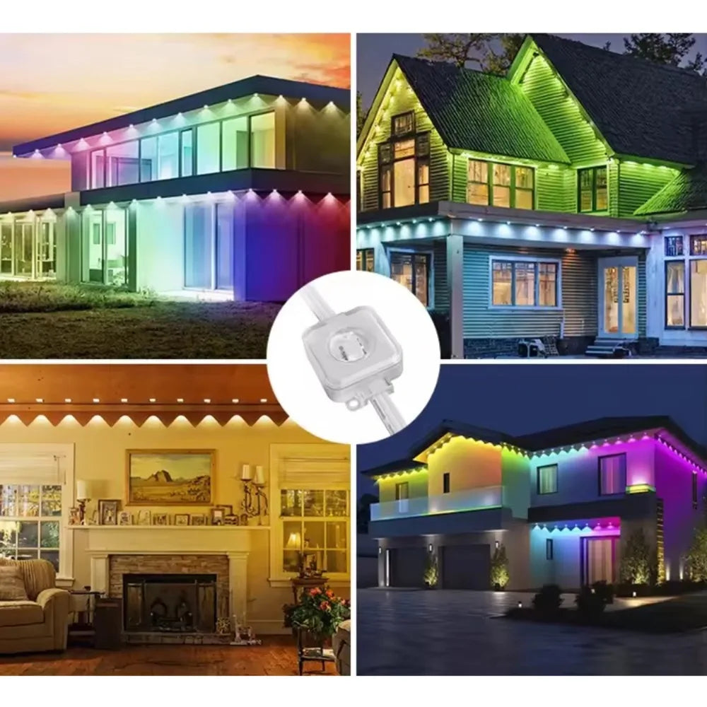 MIMIRGB Smart Outdoor LED String Lights IP67 Waterproof App Control
