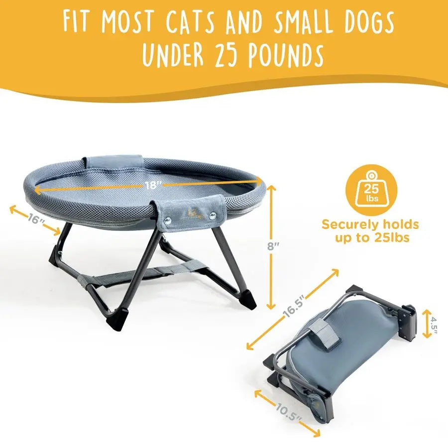 XMSJ Elevated Cat Hammock Bed With Breathable Mesh Indoors Outdoors