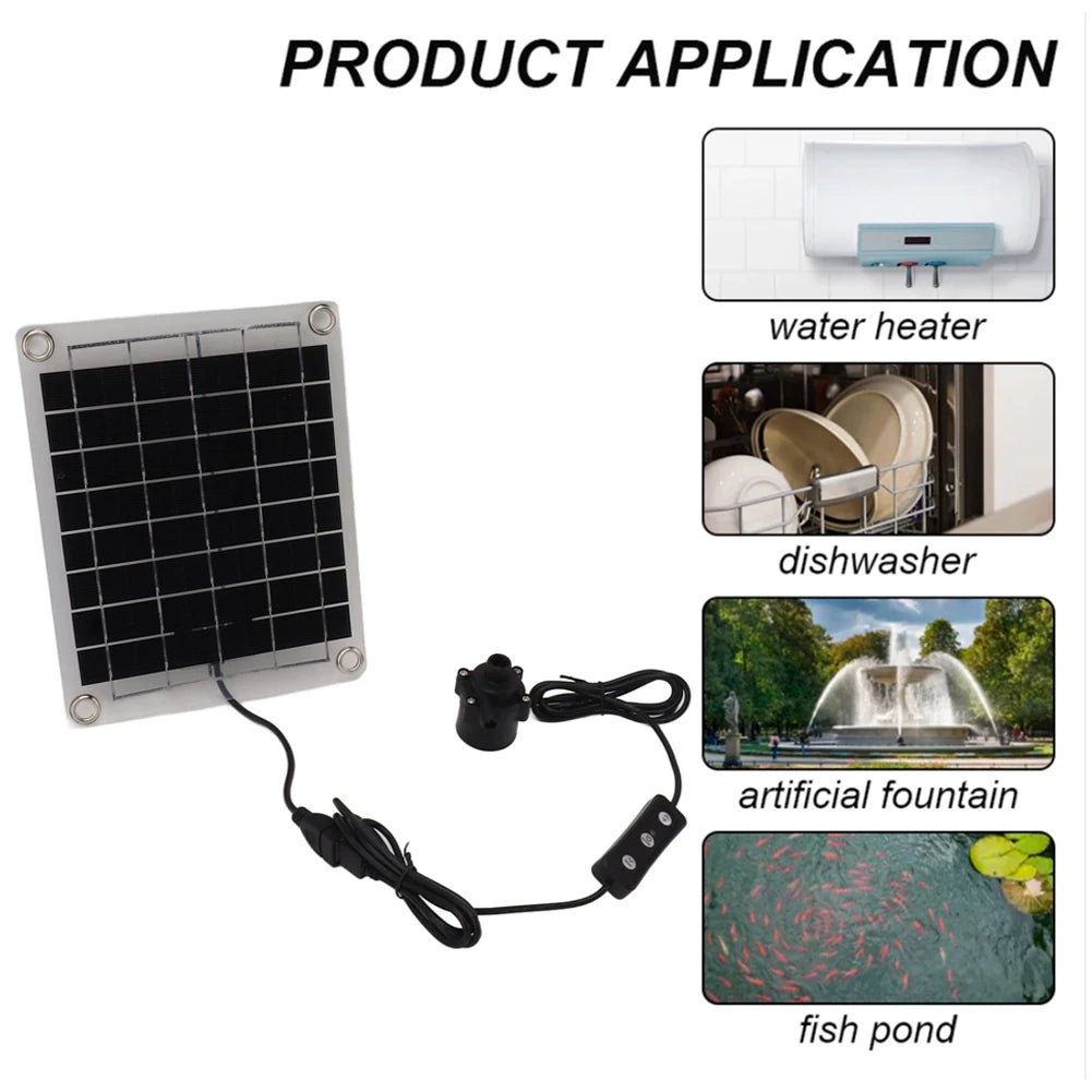 APWIKOGER 12V 10W Solar Water Pump for Garden Decor