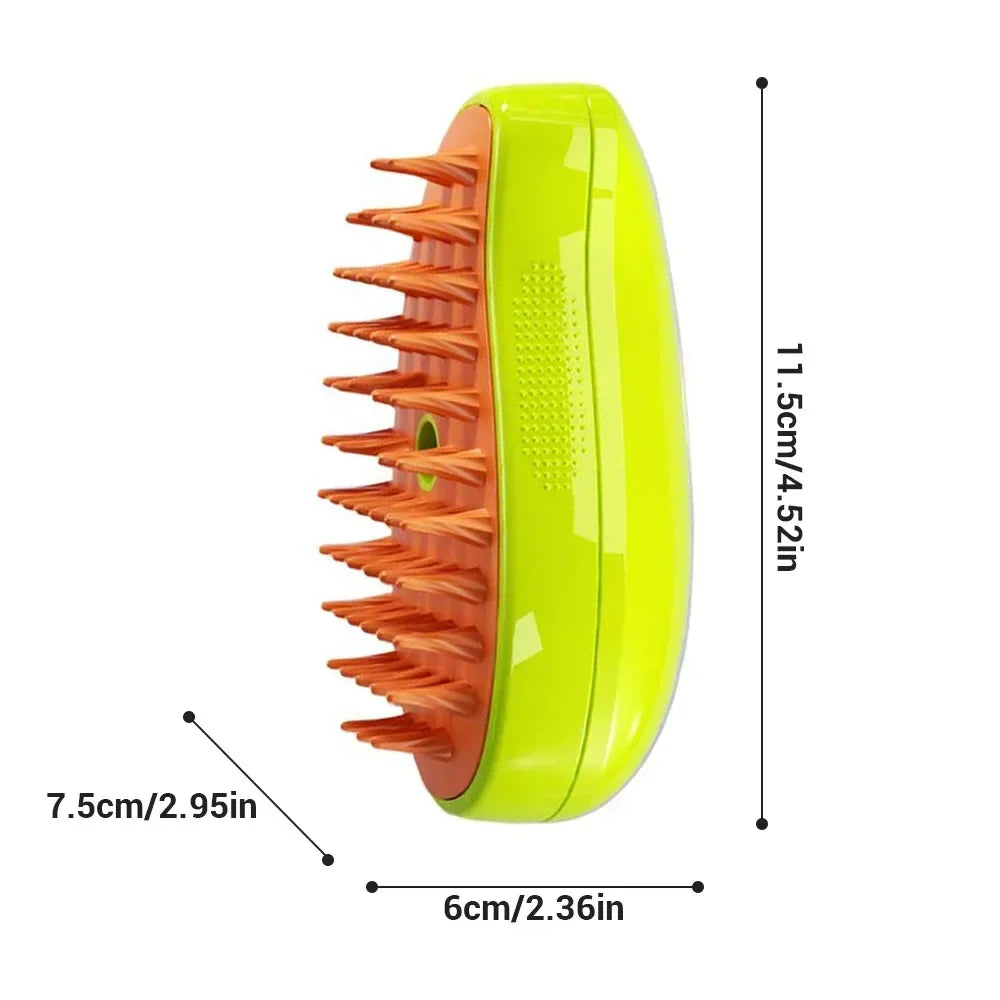 Cat And Dog Steam Brush Grooming Tool With Massage Comb