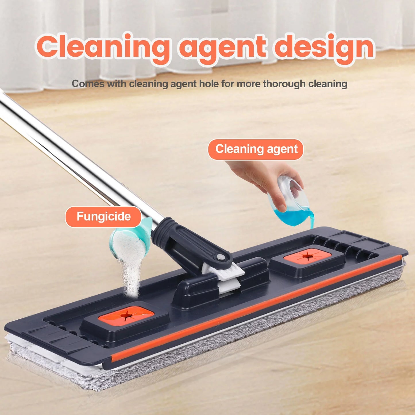 NONECN Microfiber Floor Cleaning Mop With Separate Dirty Water Bucket
