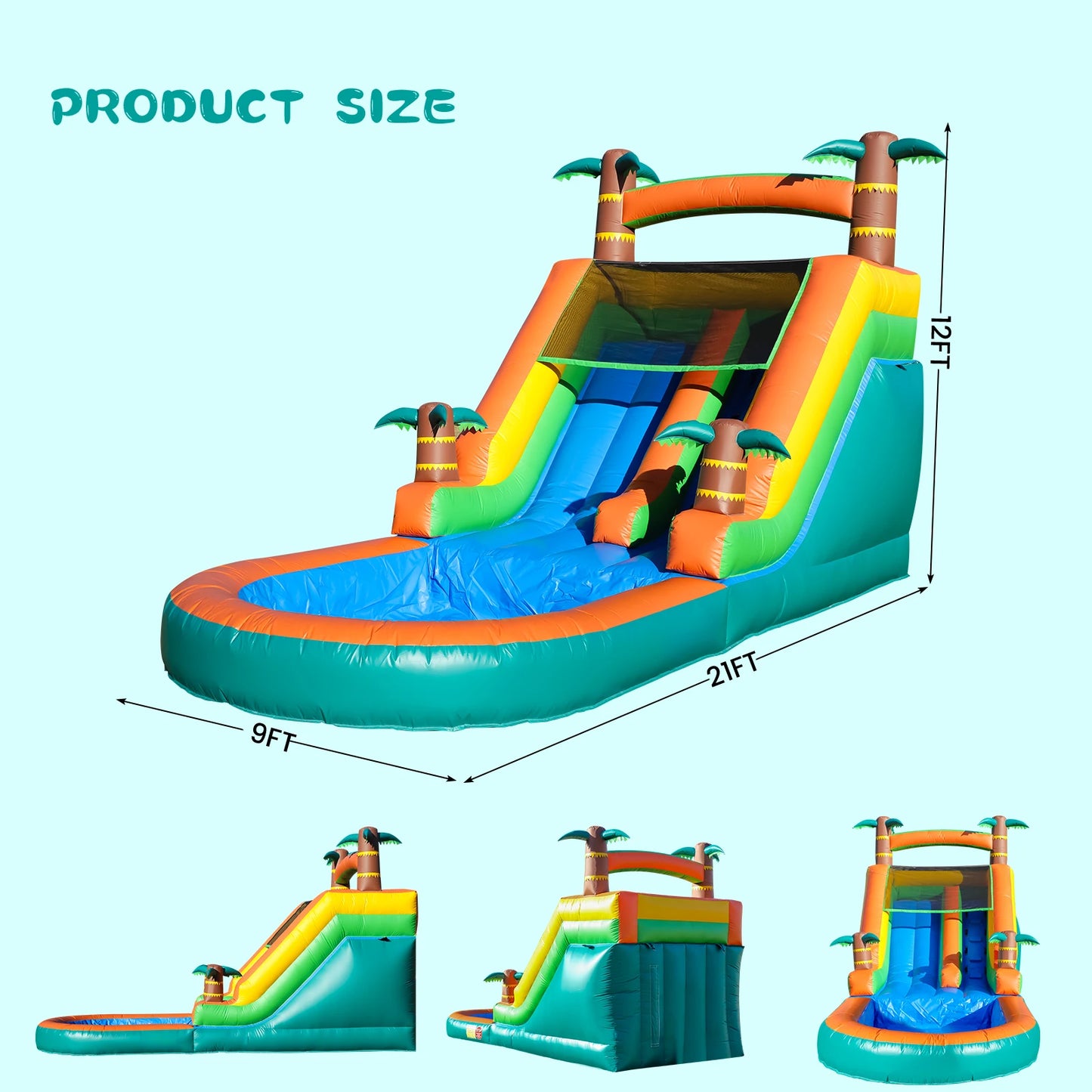 King Inflatable Kids Water Slide With Commercial Bounce House