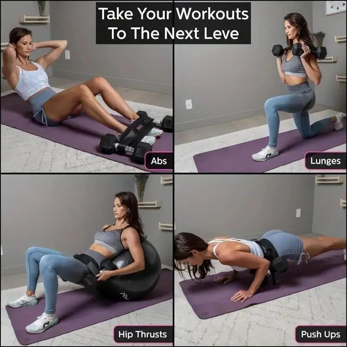 Adjustable Weighted Waist Belt for Home Workouts and Hip Training