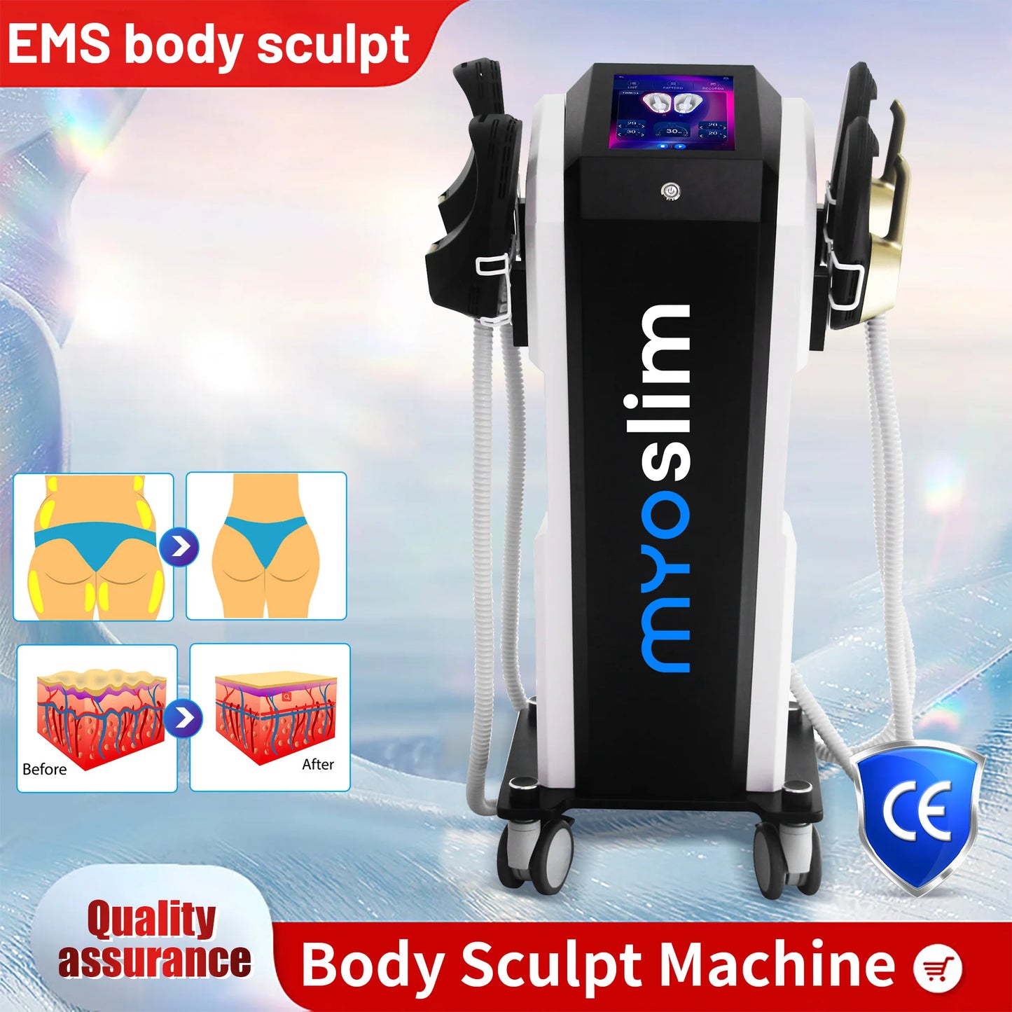 Body Sculpting Electromagnetic Therapy Machine For Fat Burning