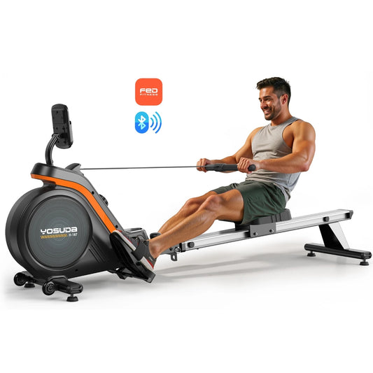 YOSUDA Magnetic Rowing Machine For Home With Bluetooth App Support