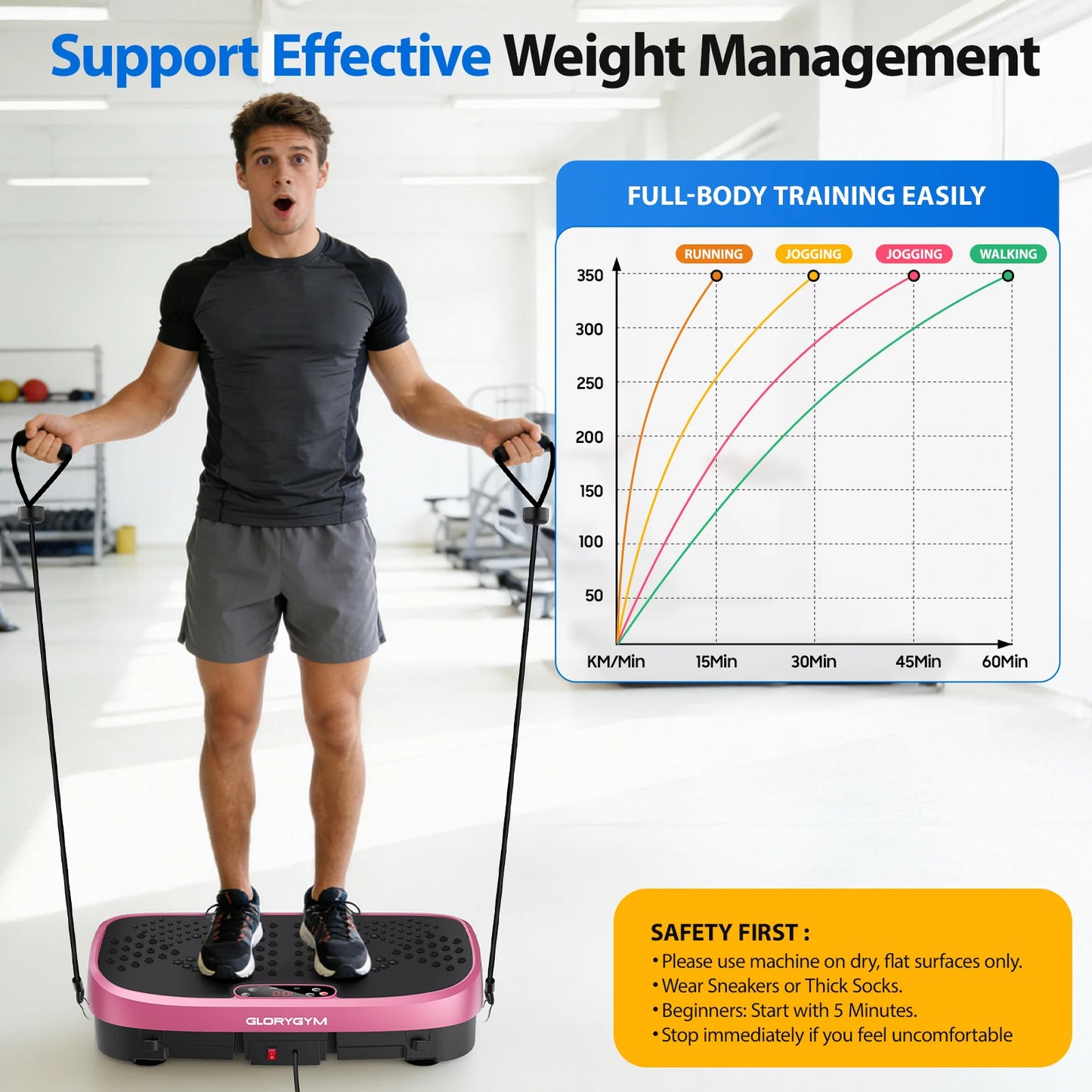 Magnetic Vibration Plate Exercise Machine for Home Gym