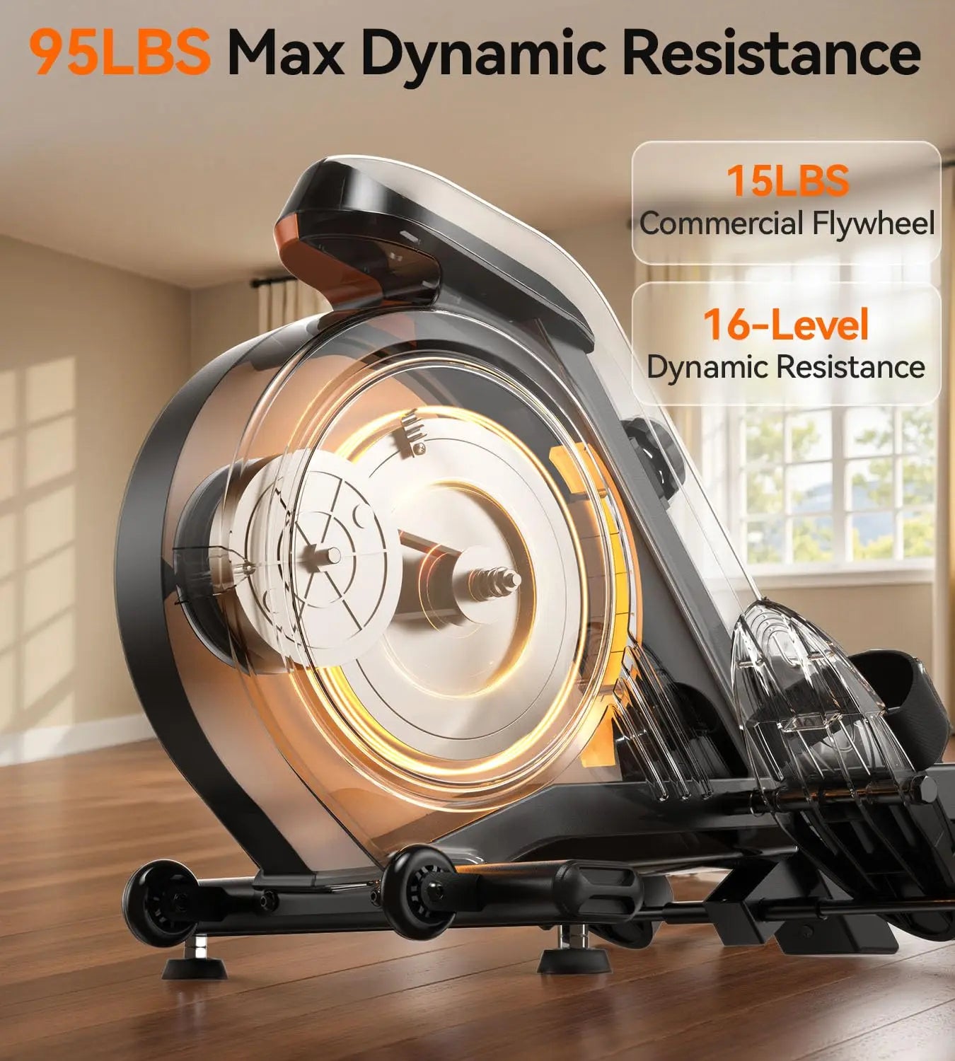 YOSUDA Magnetic Rowing Machine For Home With Bluetooth App Support