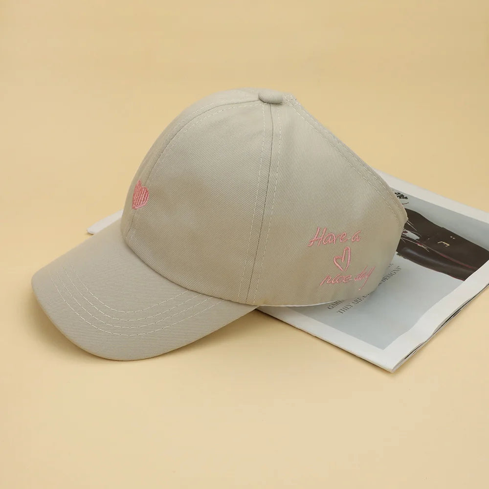 Kids Ponytail Baseball Cap Sun Hat Unisex Travel Cap