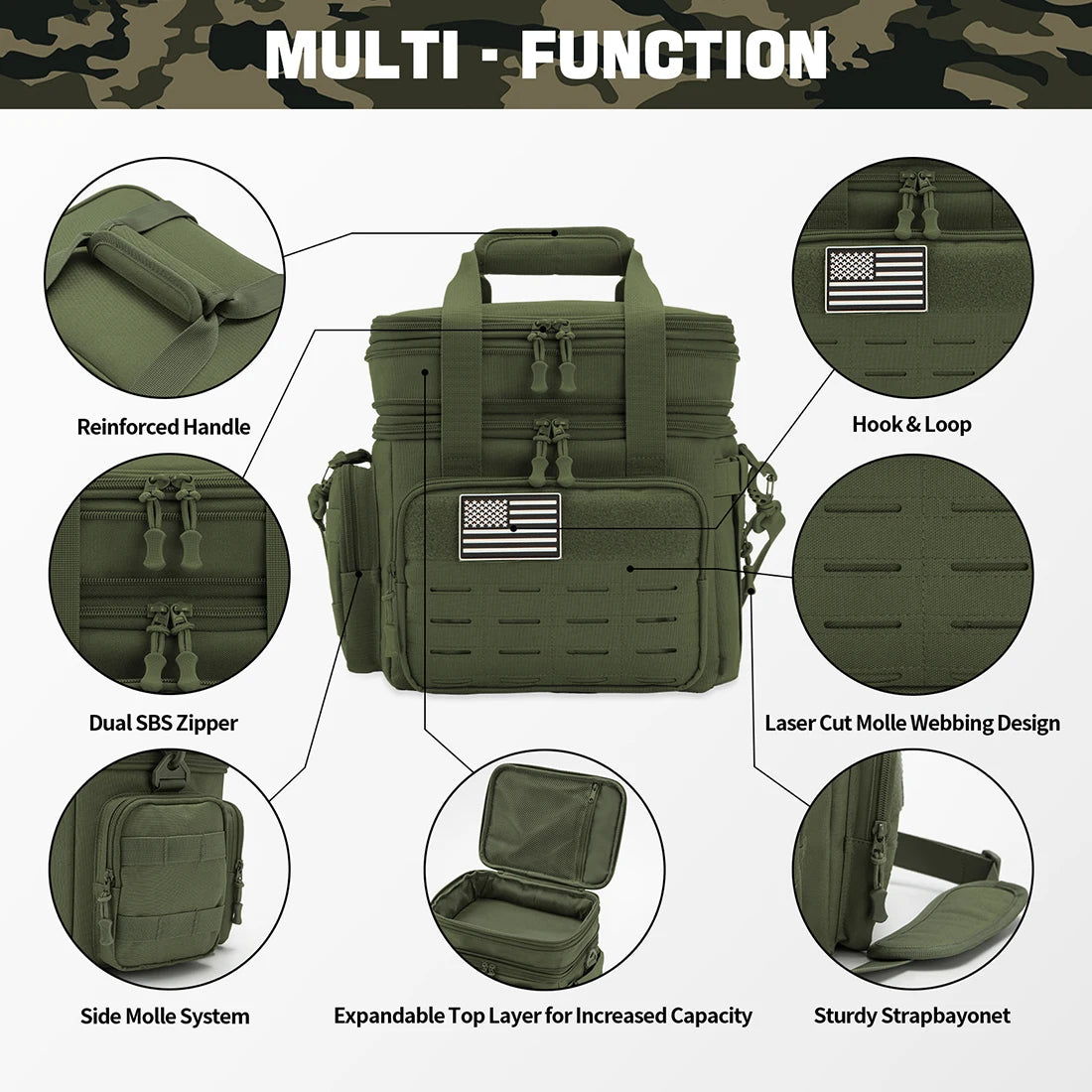 ReFire Gear Tactical Insulated Cooler Bag With MOLLE Webbing