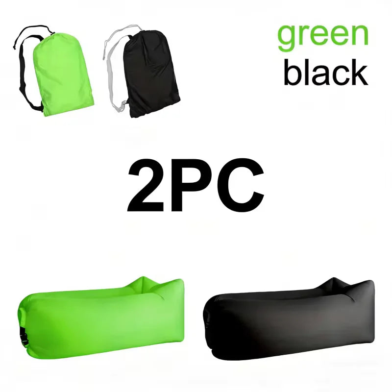 Inflatable Lounger Air Sofa Extra Thick Foldable Outdoor Couch