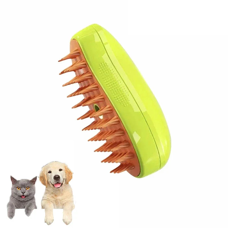 Cat And Dog Steam Brush Grooming Tool With Massage Comb