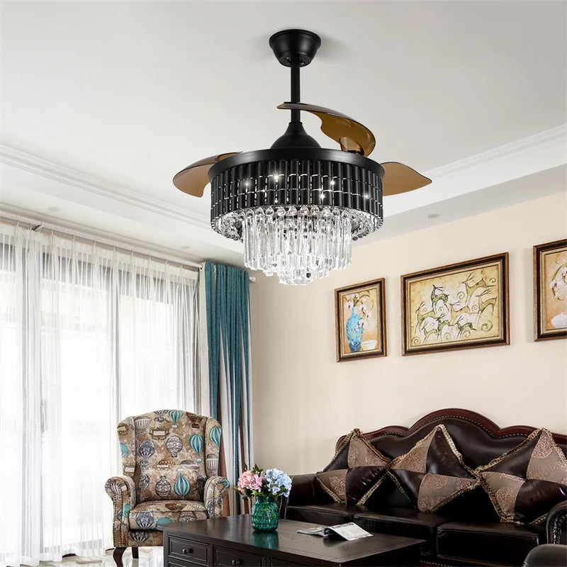 GreeLustr Modern Intelligent Ceiling Fan Light With App Remote